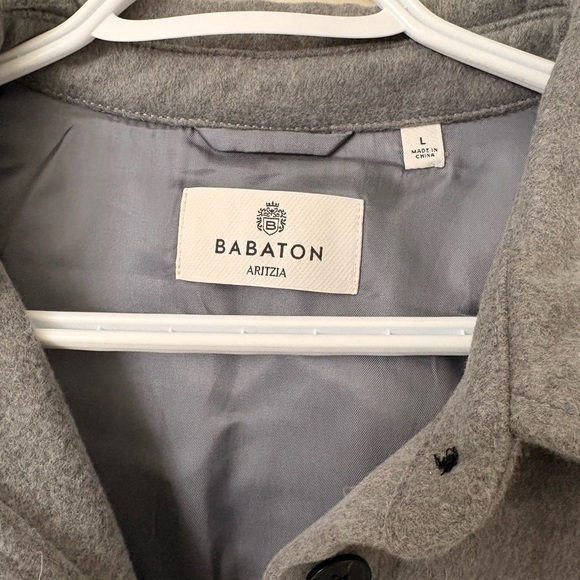 Large Babaton Gray Button-Up shacket - Picture 2 of 8